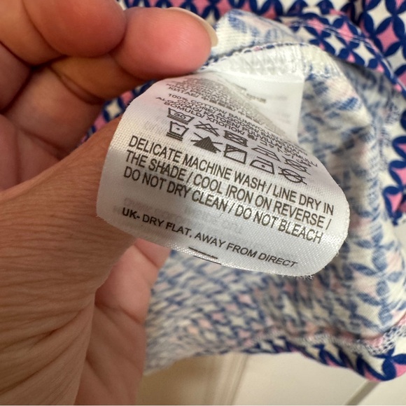 Boden Diamond Pattern Scoop Neck 3/4 Sleeve Cotton Nightgown Size 10R - Picture 7 of 8